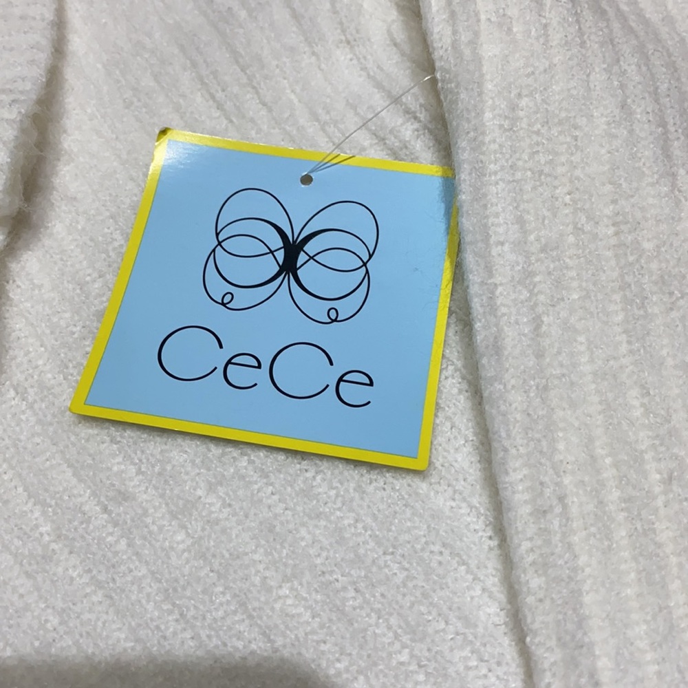 CECE ruffle sweater Size M. Cream color. NWT - Picture 5 of 8